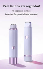 Barbeador elétrico feminino dois em um - adequado para sobrancelhas, rosto, pernas e axilas, removedor portátil de pelos úmidos e secos