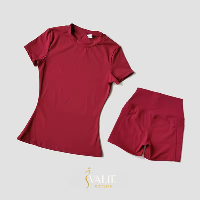 Conjunto de Academia Feminino – Malha Sem Costura, Cropped Esportivo + Short