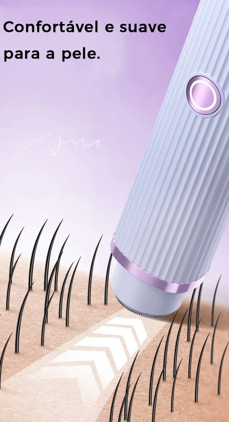 Barbeador elétrico feminino dois em um - adequado para sobrancelhas, rosto, pernas e axilas, removedor portátil de pelos úmidos e secos