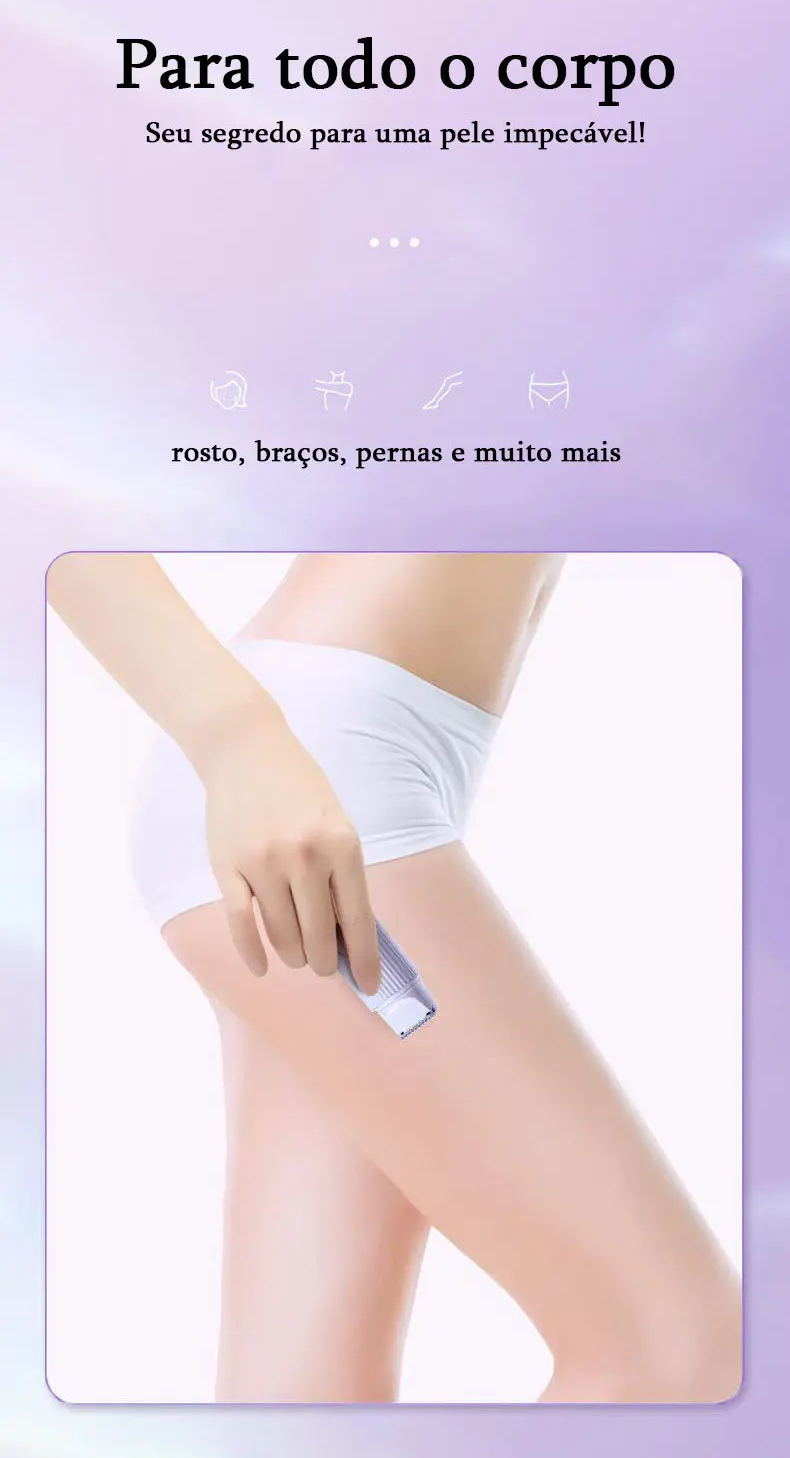 Barbeador elétrico feminino dois em um - adequado para sobrancelhas, rosto, pernas e axilas, removedor portátil de pelos úmidos e secos