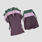 Conjunto de Academia Feminino – Malha Sem Costura, Cropped Esportivo + Short